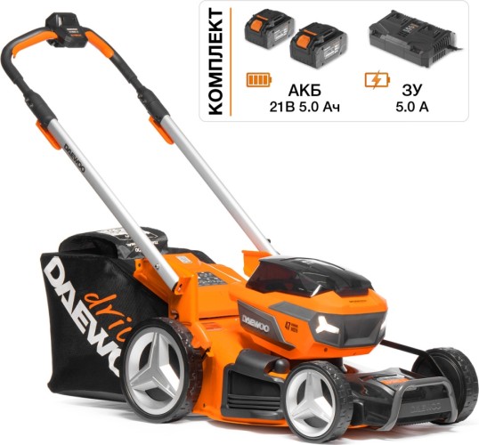 Изображение товара Газонокосилка аккумуляторная DAEWOO DLM5042Li-SVSET c вариатором DLM 5042Li-SV SET Изображение товара Газонокосилка аккумуляторная DAEWOO DLM5042Li-SVSET c вариатором DLM 5042Li-SV SET