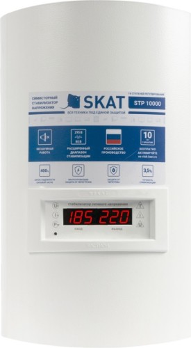 Изображение товара Стабилизатор напряжения однофазный SKAT STP 10000 исп. Н (симисторный 16 ступеней) 781