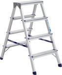 Стремянка алюминиевая АЛЮМЕТ AD 7204 4 ступени двухсторонняя AD7204 №1