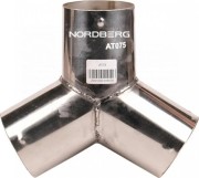 Переходник Y-образный металлический NORDBERG AT75  для шланга D=75мм