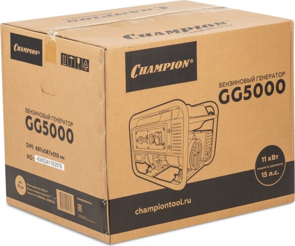 Генератор бензиновый CHAMPION GG5000 №15