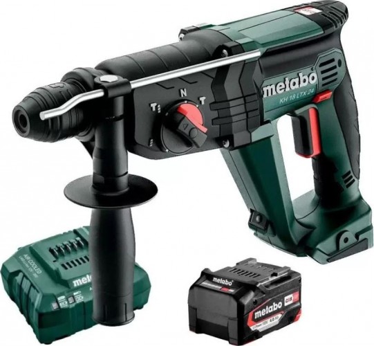 Изображение товара Перфоратор аккумуляторный METABO KH 18 LTX24 T0523 АКБ 1х4,0 Ач + ЗУ ASC55 Изображение товара Перфоратор аккумуляторный METABO KH 18 LTX24 T0523 АКБ 1х4,0 Ач + ЗУ ASC55