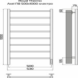 Полотенцесушитель ROYAL THERMO Axel white П8 500х1000 электро (встроен. диммер) НС-1433991 №3