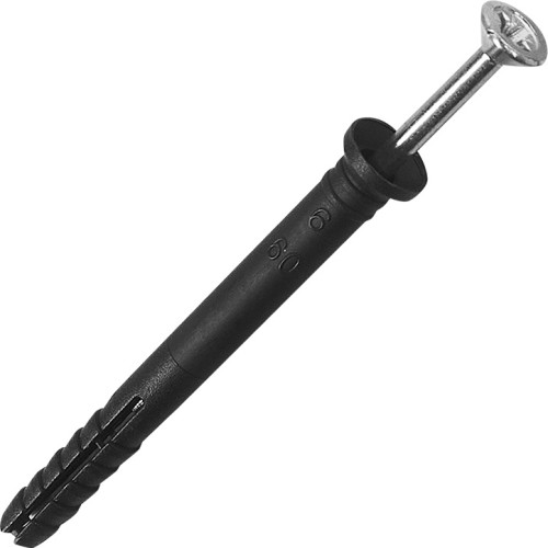 Изображение товара Дюбель гвоздевой с потайной манжетой Kranz KR-01-3621-011 черный (100 шт/уп)
