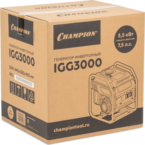 Генератор бензиновый CHAMPION IGG3000 инверторный №13