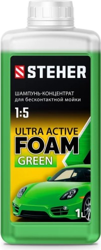 Изображение товара Автошампунь для бесконтактной мойки Steher ULTRA ACTIVE FOAM 1 л, концентрированный универсальный 76051-1 Изображение товара Автошампунь для бесконтактной мойки Steher ULTRA ACTIVE FOAM 1 л, концентрированный универсальный 76051-1