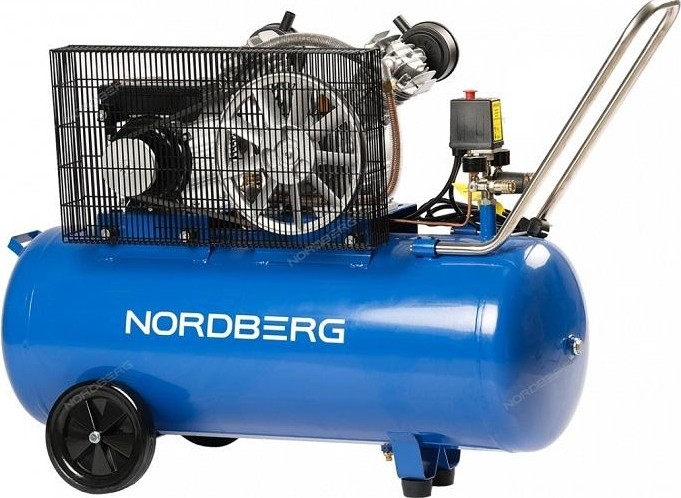 Изображение товара Компрессор поршневой NORDBERG NCE100/360 2х ременной, чугунная головка ЦБ-00012049