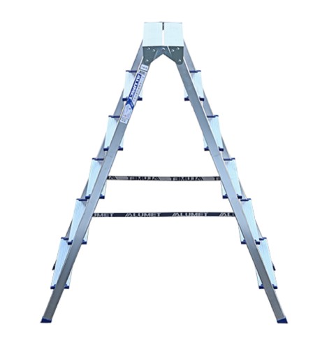 Стремянка алюминиевая АЛЮМЕТ AD 7206 6 ступеней двухсторонняя AD7206 №2