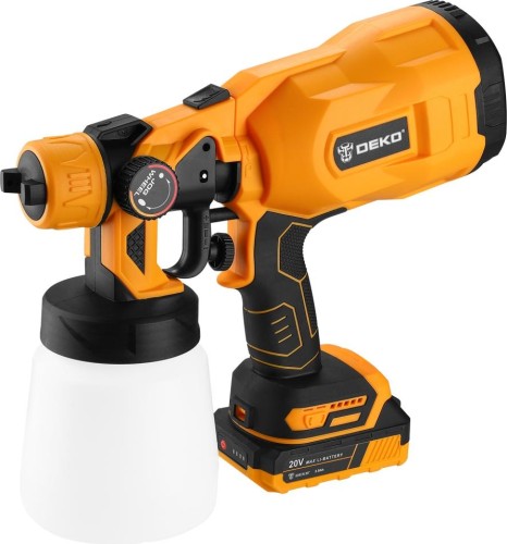 Изображение товара Краскопульт аккумуляторный DEKO DKSG20K2 20В, 2*2,0 Ач 063-4020 Изображение товара Краскопульт аккумуляторный DEKO DKSG20K2 20В, 2*2,0 Ач 063-4020