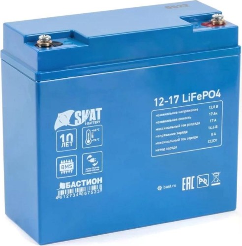 Изображение товара Аккумулятор SKAT i-Battery 12-17 LiFePo4 литиевый тяговый 647