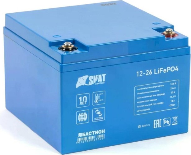 Изображение товара Аккумулятор SKAT i-Battery 12-26 LiFePo4 литиевый тяговый 648 Изображение товара Аккумулятор SKAT i-Battery 12-26 LiFePo4 литиевый тяговый 648