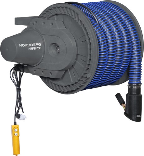 Изображение товара Катушка для сбора выхлопных газов NORDBERG HRF1075E-KIT-G с автоматическим приводом со шлангом L=10м,D=75мм Изображение товара Катушка для сбора выхлопных газов NORDBERG HRF1075E-KIT-G с автоматическим приводом со шлангом L=10м,D=75мм