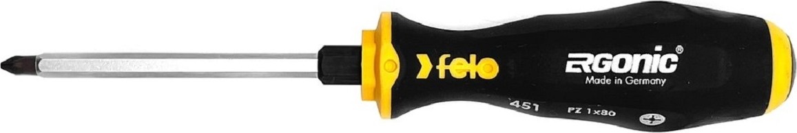 Изображение товара Отвертка ударная FELO 45110240 Ergonic крестовая PZ1x80 Изображение товара Отвертка ударная FELO 45110240 Ergonic крестовая PZ1x80