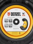 Колесо пневматическое Denzel бескамерное 16х4.00-8 d410мм, d12мм для тачки 689355 689525 №7