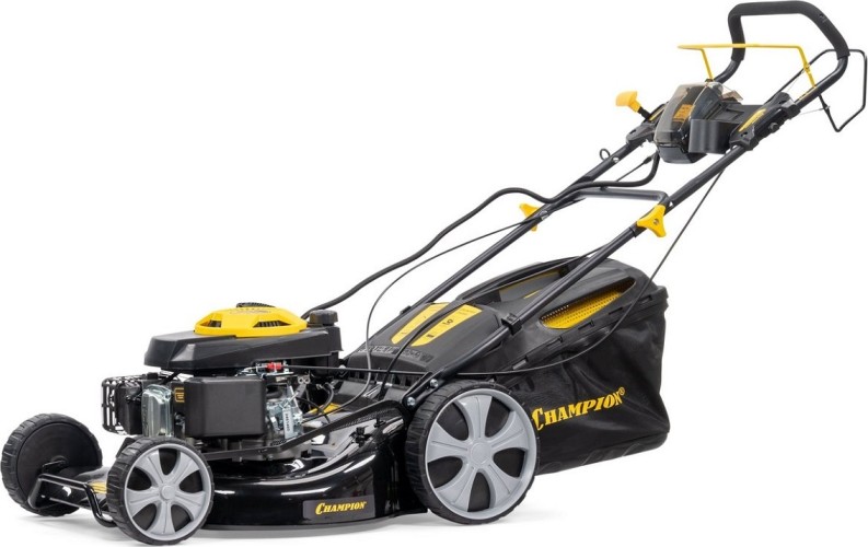 Изображение товара Газонокосилка бензиновая Champion LM5346E с электростартером 53 см Изображение товара Газонокосилка бензиновая Champion LM5346E с электростартером 53 см