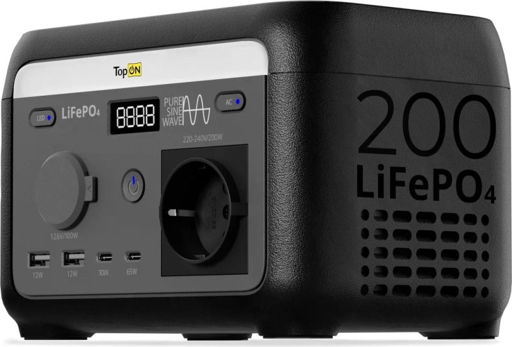 Изображение товара Портативная электростанция TopON TOP-H200 аккумуляторная Изображение товара Портативная электростанция TopON TOP-H200 аккумуляторная