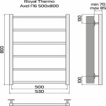 Полотенцесушитель ROYAL THERMO Axel П6 500х800 НС-1433981 №7