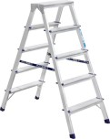 Стремянка алюминиевая АЛЮМЕТ AD 7205 5 ступеней двухсторонняя AD7205 №1