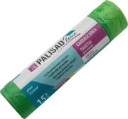 Пакеты для мусора PALISAD 927 175 с завязками 35 л x15 шт. зеленые 927175