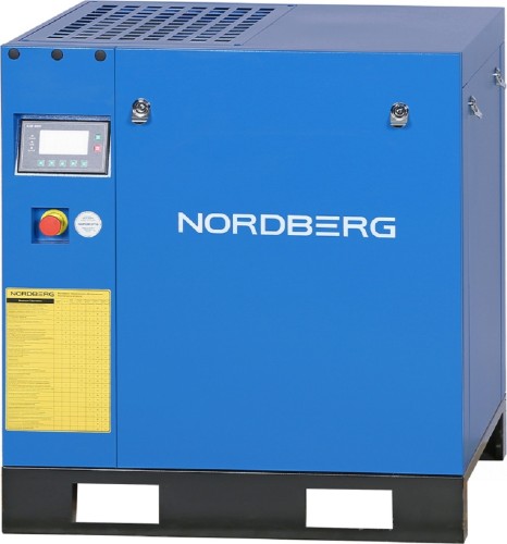 Изображение товара Компрессор винтовой NORDBERG NCC10 7,5 квт, 10 бар, 900 л/мин, без ресивера, синий