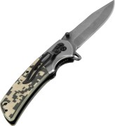 Нож Denzel 79207 складной, системы Liner-Lock, с накладкой G10