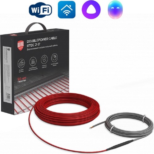 Изображение товара Нагревательный кабель ROYAL THERMO Doublepower Cable RTDC 2-17-800 комплект НС-1599079 Изображение товара Нагревательный кабель ROYAL THERMO Doublepower Cable RTDC 2-17-800 комплект НС-1599079