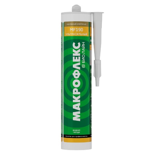 Изображение товара Клей монтажный МАКРОФЛЕКС MF190 Bio Line ультрасильный, белый 2679658/1744686 2679658 Изображение товара Клей монтажный МАКРОФЛЕКС MF190 Bio Line ультрасильный, белый 2679658/1744686 2679658