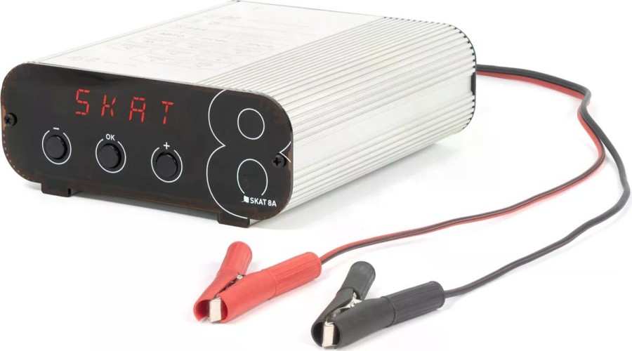 Изображение товара Зарядное устройство SKAT 12V 8A для свинцово-кислотных аккумуляторов 248 Изображение товара Зарядное устройство SKAT 12V 8A для свинцово-кислотных аккумуляторов 248