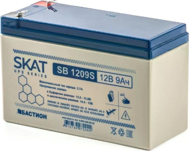 Изображение товара Аккумулятор SKAT SB 1209S AGM 12V 9Ач 8970 Изображение товара Аккумулятор SKAT SB 1209S AGM 12V 9Ач 8970