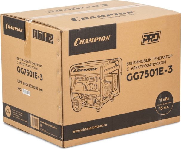 Генератор бензиновый CHAMPION GG7501E3 трехфазный GG7501E-3 №14