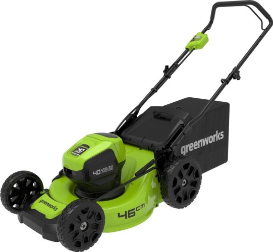 Изображение товара Газонокосилка аккумуляторная Greenworks GD40LM46HP 40V с бесщеточным двигателем Изображение товара Газонокосилка аккумуляторная Greenworks GD40LM46HP 40V с бесщеточным двигателем