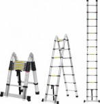 Лестница телескопическая АЛЮМЕТ DTLH1.6 двухсторонняя с шарниром 1,6+1,6 м DTLH 1.6 №2