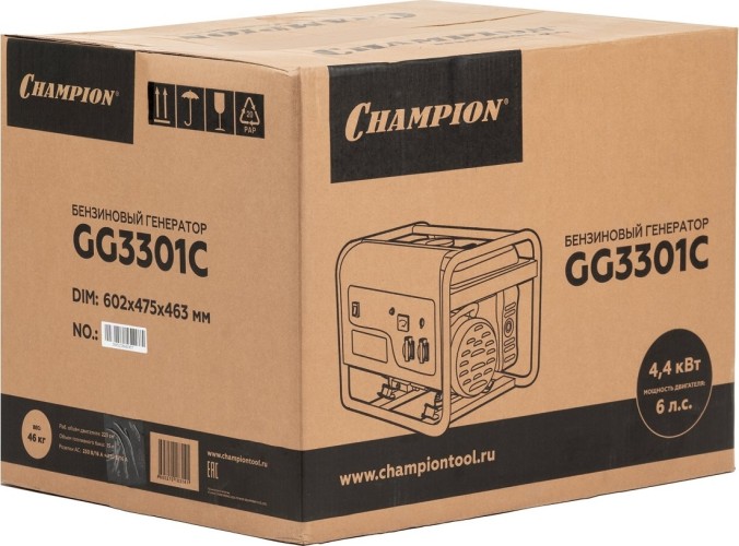 Генератор бензиновый CHAMPION GG3301C №14