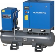 Компрессор винтовой NORDBERG NCC10RD 7,5 квт, 10 бар, 900 л/мин, ресивер 260 л