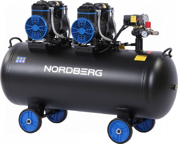 Изображение товара Компрессор поршневой безмасляный NORDBERG NCEO120/500 ресивер 125 л, 500 л/мин Изображение товара Компрессор поршневой безмасляный NORDBERG NCEO120/500 ресивер 125 л, 500 л/мин