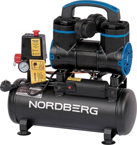 Изображение товара Компрессор поршневой безмасляный NORDBERG NCEO8/170 ресивер 8 л, 170 л/мин Изображение товара Компрессор поршневой безмасляный NORDBERG NCEO8/170 ресивер 8 л, 170 л/мин