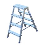 Стремянка алюминиевая АЛЮМЕТ AD 7204 4 ступени двухсторонняя AD7204 №3