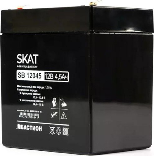 Изображение товара Аккумулятор SKAT SB 12045 AGM 12V 4,5Ач 2531 Изображение товара Аккумулятор SKAT SB 12045 AGM 12V 4,5Ач 2531