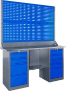 Изображение товара Верстак слесарный двухтумбовый ВЕРСТАКОФФ SLF 161.45.1-2R 116368