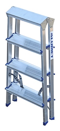 Стремянка алюминиевая АЛЮМЕТ AD 7204 4 ступени двухсторонняя AD7204 №6